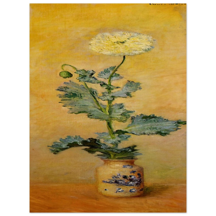 claude monet  White Poppy Wood Print