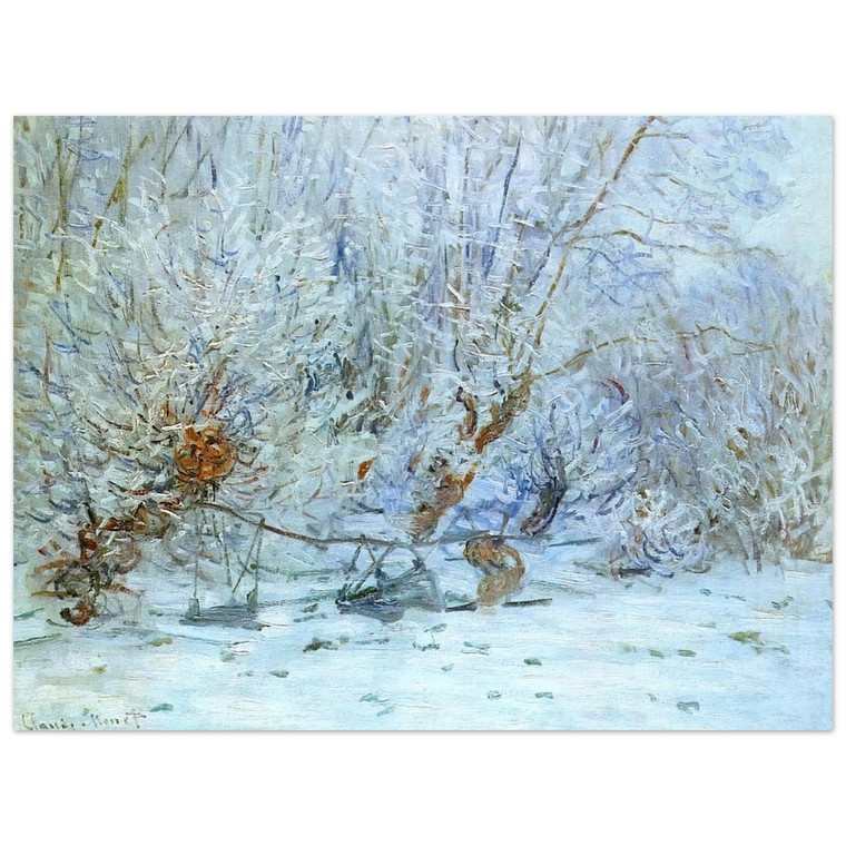 claude monet  The Frost Aluminum Print