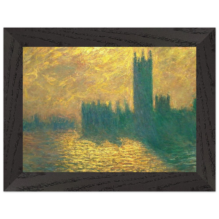 claude monet  Houses of Parliament Premium Wooden Framed Art Print / Poster