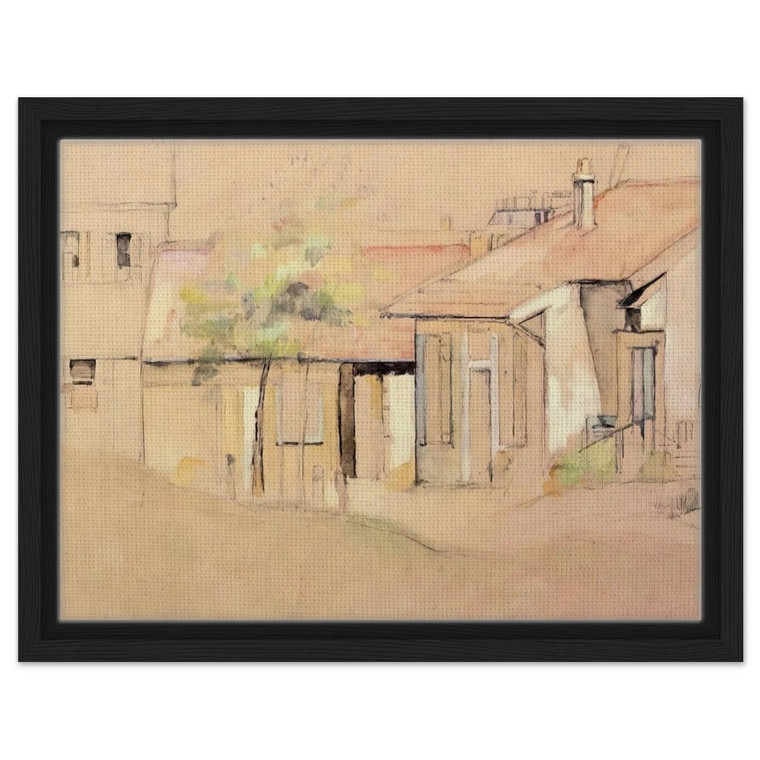 Paul Cezanne  Cottages N1 Framed Canvas