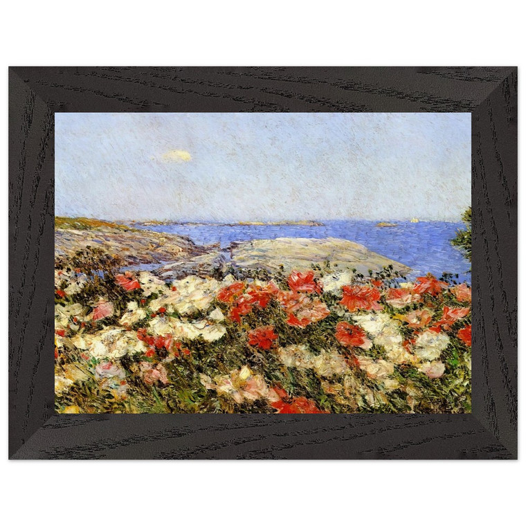Childe Hassam Poppies Isles Shoals Premium Wooden Framed Art Print / Poster