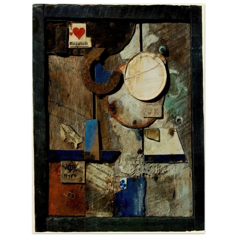Kurt Schwitters  MERZBILD ROSSFETT 1919 Wood Print