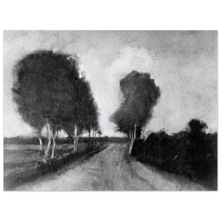 Vincent van Gogh  Country Lane with Trees Aluminum Print