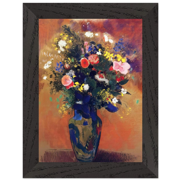 Odilon Redon LARGE BOUQUET OF WILD FLOWERS Wood Framed Art Print