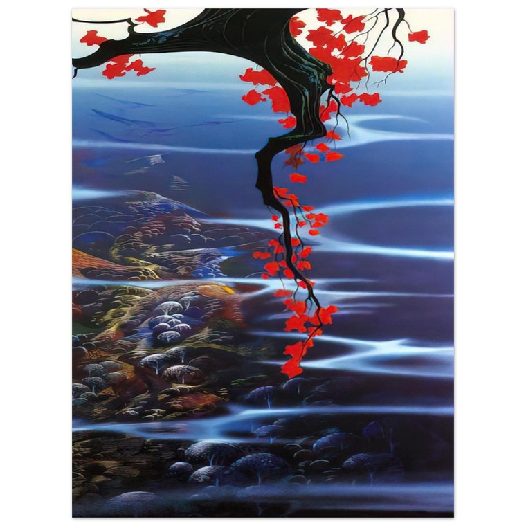 Eyvind Earle  Red Leaves Aluminum Print