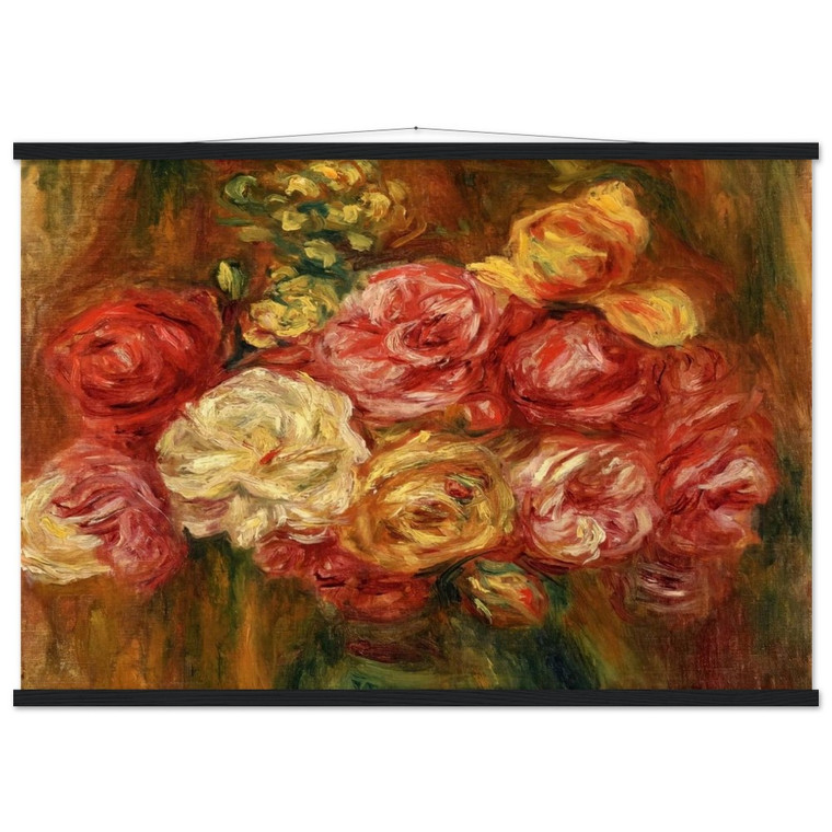 Renoir Bouquet of Roses Green Vase Museum Matte Poster Hanger