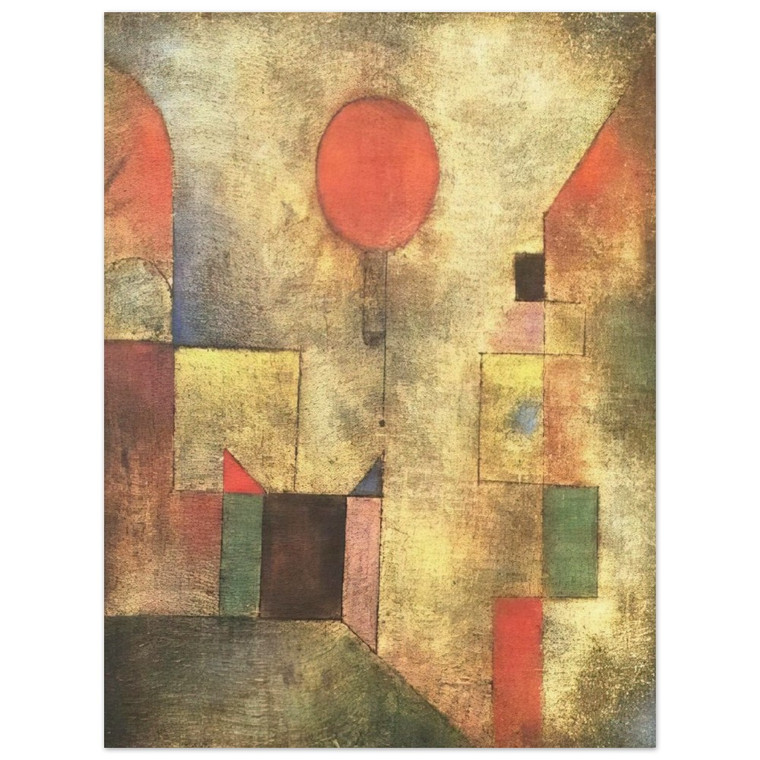 Paul Klee  RED BALLOON 1922 Wood Print