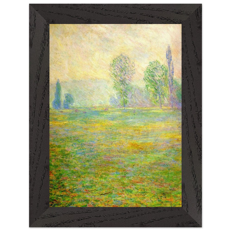 claude monet  Meadows in Giverny Premium Wooden Framed Art Print / Poster