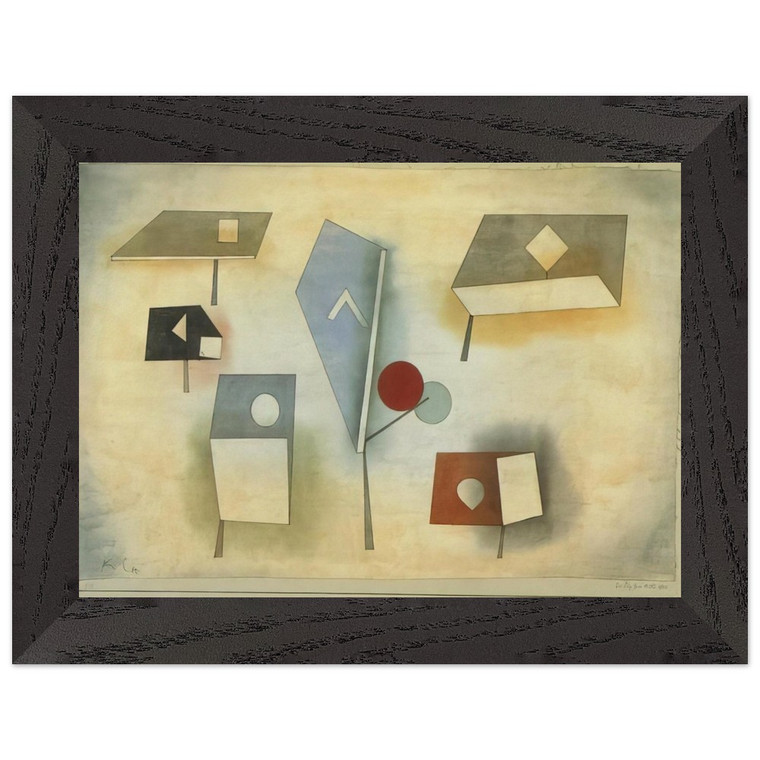 Paul Klee  SIX SPECIES 1921 Premium Wooden Framed Art Print / Poster