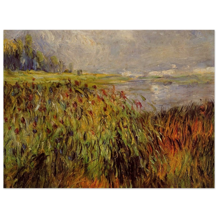PierreAuguste Renoir  Bulrushes on the Banks of the Seine Wood Print