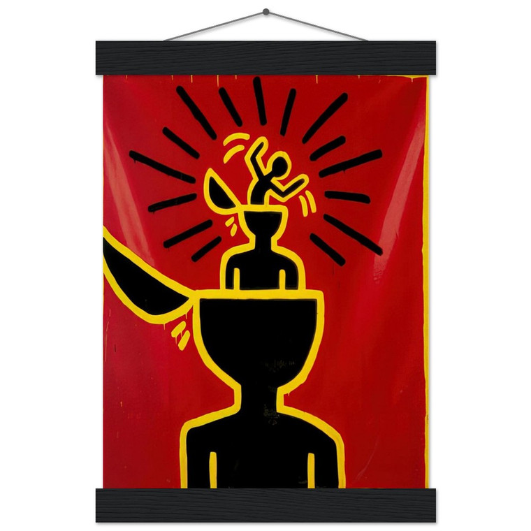 Keith Haring  UNTITLED 1982 N4 Museum-Quality Matte Paper Poster with Hanger