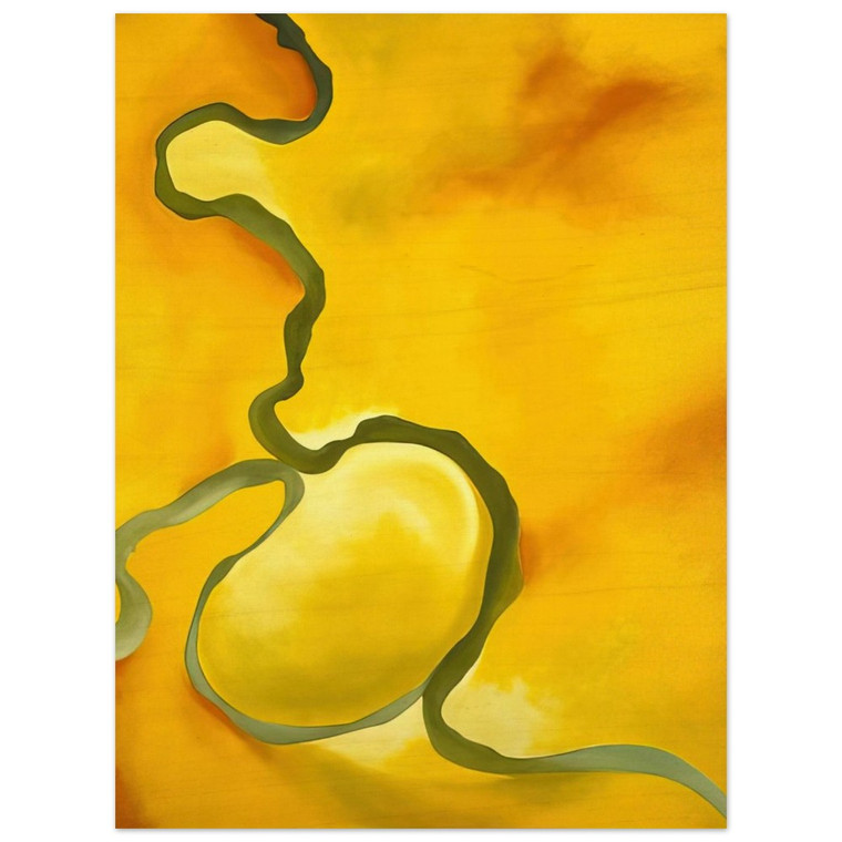 Georgia OKeeffe  Green Yellow and Orange Wood Print