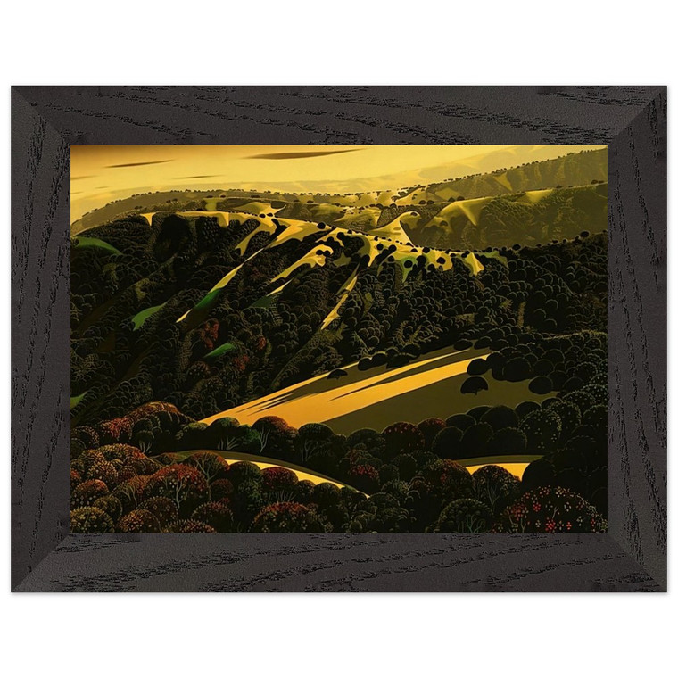 Eyvind Earle  Santa Cruz Mountains Premium Wooden Framed Art Print / Poster