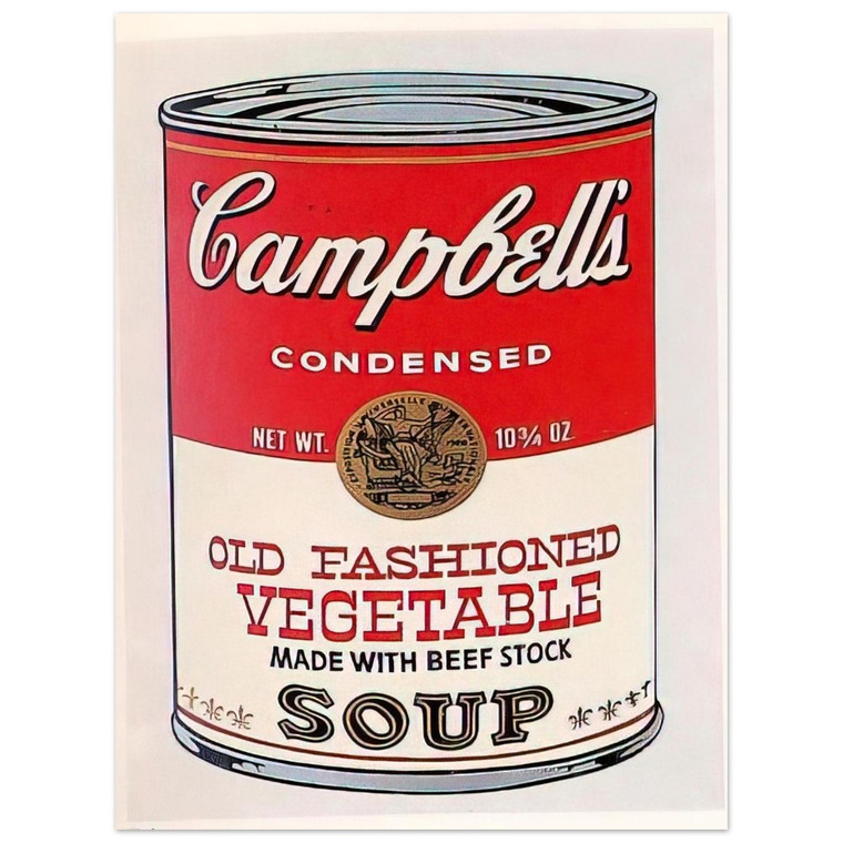 Andy Warhol  Campbells Soup Can  Old Fashioned Vegetable  Aluminum Print