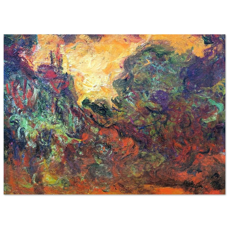 Claude Monet The Artists House View from the Rose Garden Poster Print