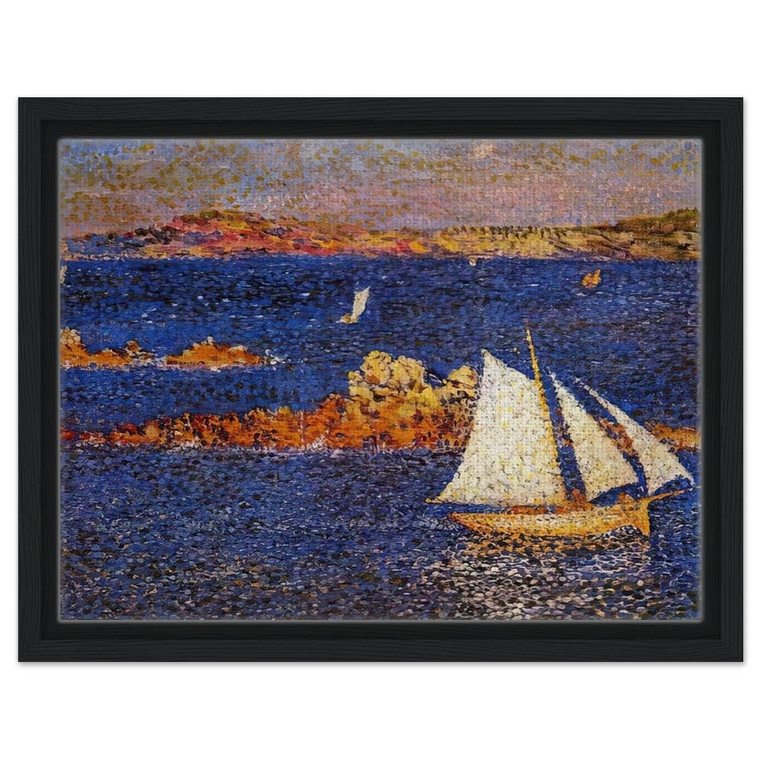 Theo van Rysselberghe  NEAR THE ROCKS OF PER KIRIDEC 1889 Framed Canvas