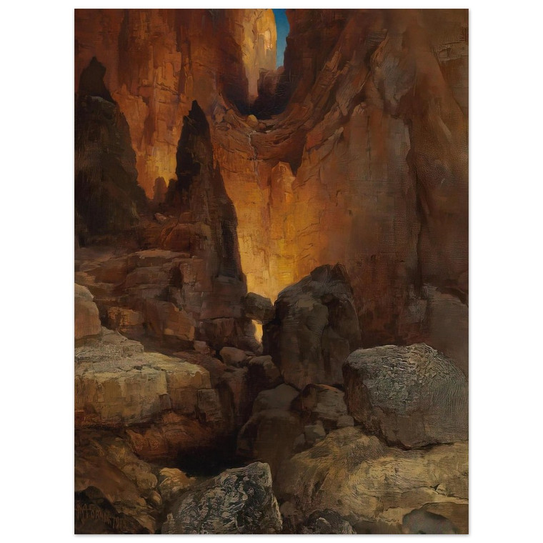 Thomas Moran  A Side Canyon Grand Canyon of Arizona Aluminum Print