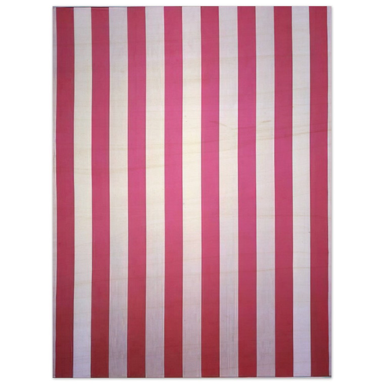 Daniel Buren Acrylique blanche sur tissu raye blanc et rouge 1970 Wood Print