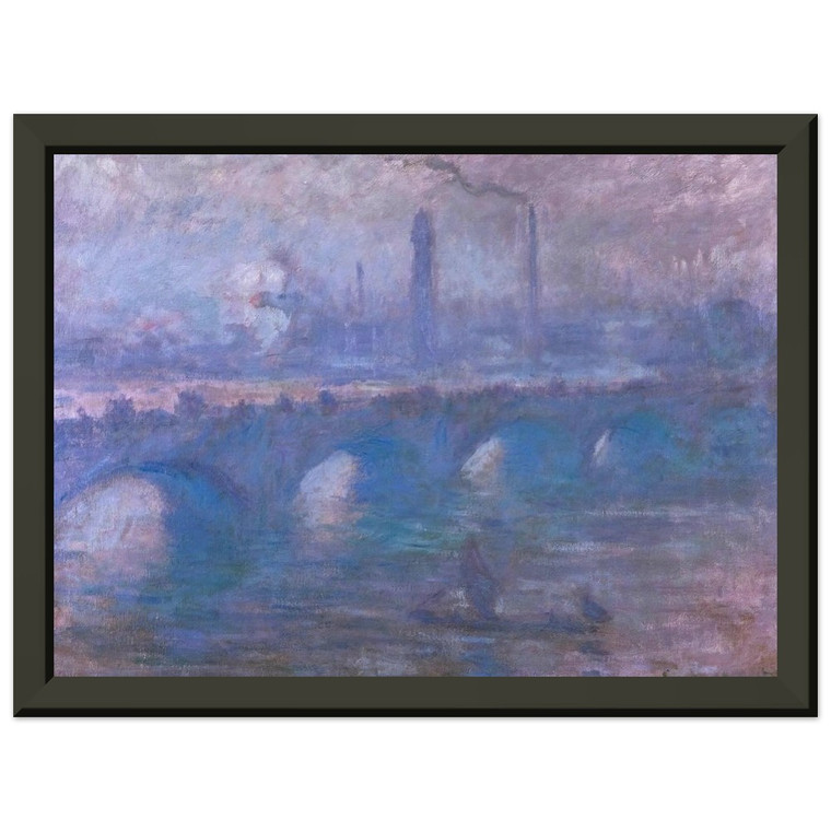Claude Monet Waterloo Bridge Misty Morning Metal Framed Art Print