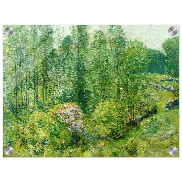Childe Hassam  Spring Landscape with a Farmer and White Horse Acrylic Print
