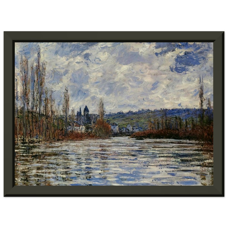 Claude Monet Flood of the Seine at Vetheuil Premium Metal Framed Art Print