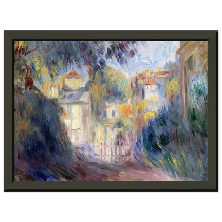 Pierre-Auguste Renoir Landscape with Red Roofs Metal Framed Art Print/Poster