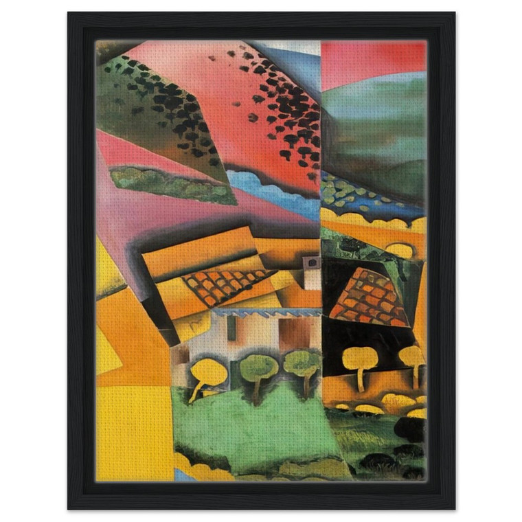 Juan Gris  LANDSCAPE AT CERET 1913 Framed Canvas