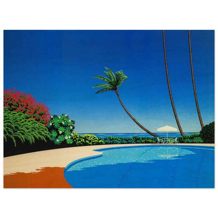Hiroshi Nagai  Shade of Palm Grove II Wood Print