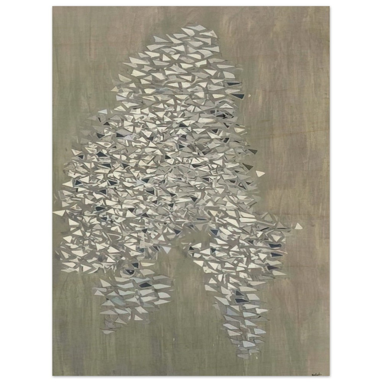 Robert Goodnough  Vertical Gray  1985 Wood Print