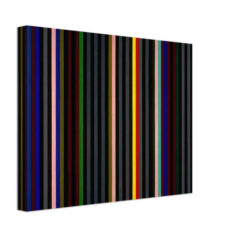 Gene Davis  Black Grey Beat  1964 Canvas