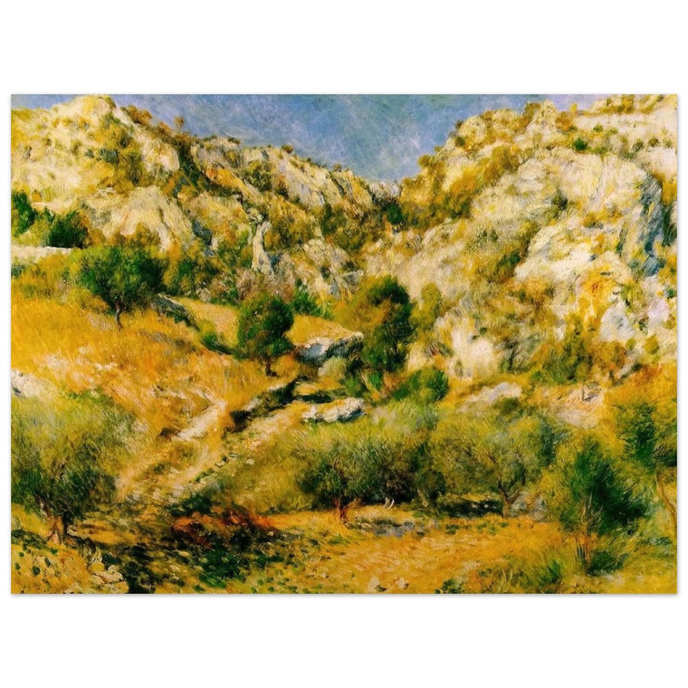 PierreAuguste Renoir  Rocky Craggs at lEstaque Aluminum Print