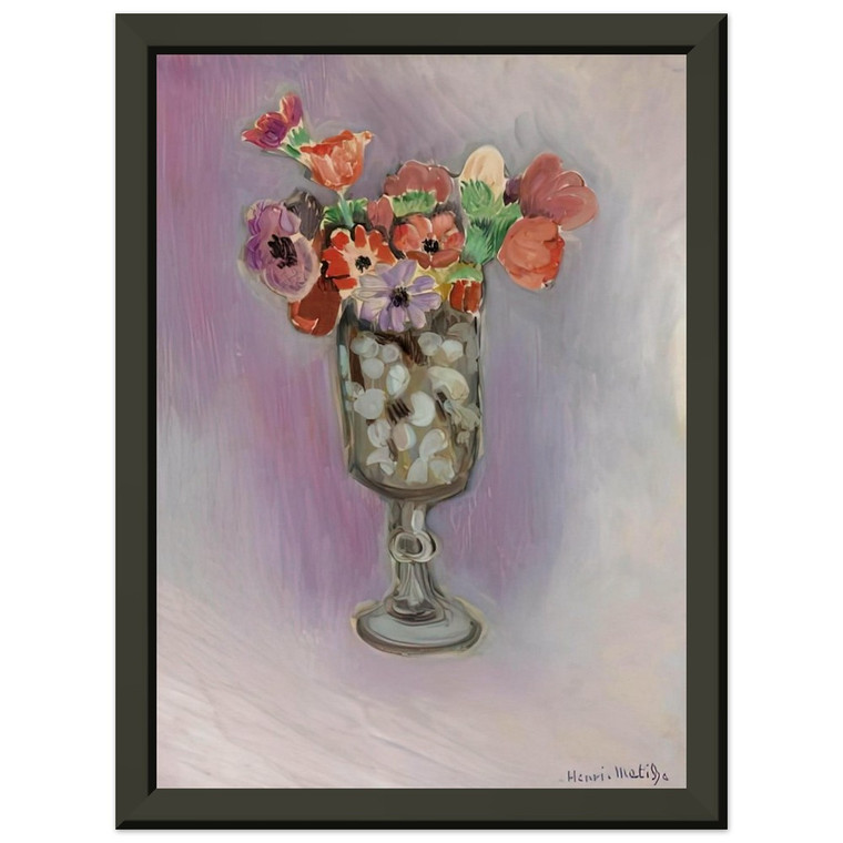 Henri Matisse  BOUQUET OF ANEMONES 1918 Premium Metal Framed Art Print / Poster