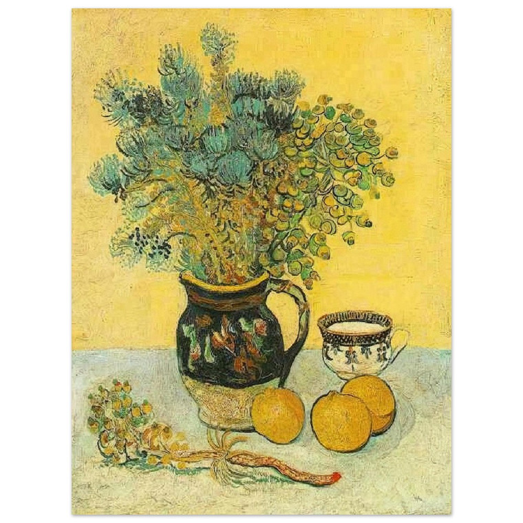 Vincent van Gogh  Still Life Majolica Jug with Wildflowers Aluminum Print