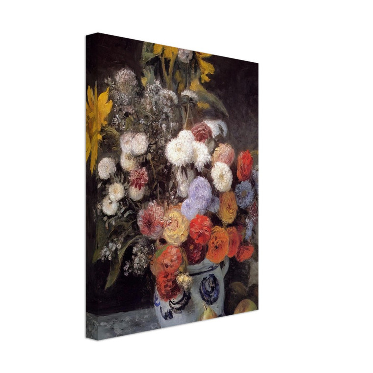 PierreAuguste Renoir  Mixed Flowers In An Earthware Pot Canvas