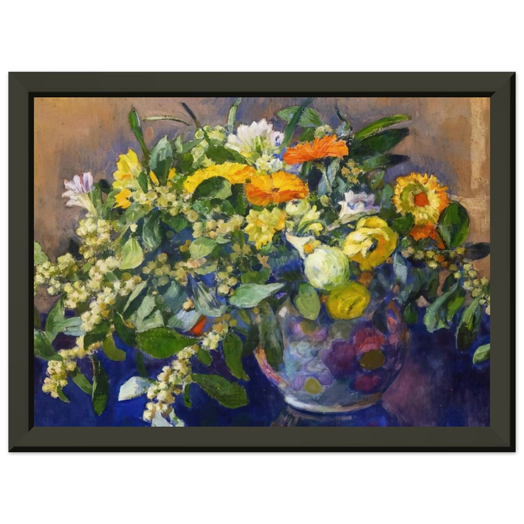 Rysselberghe VASE OF FLOWERS '23 Premium Metal Framed Art Print / Poster