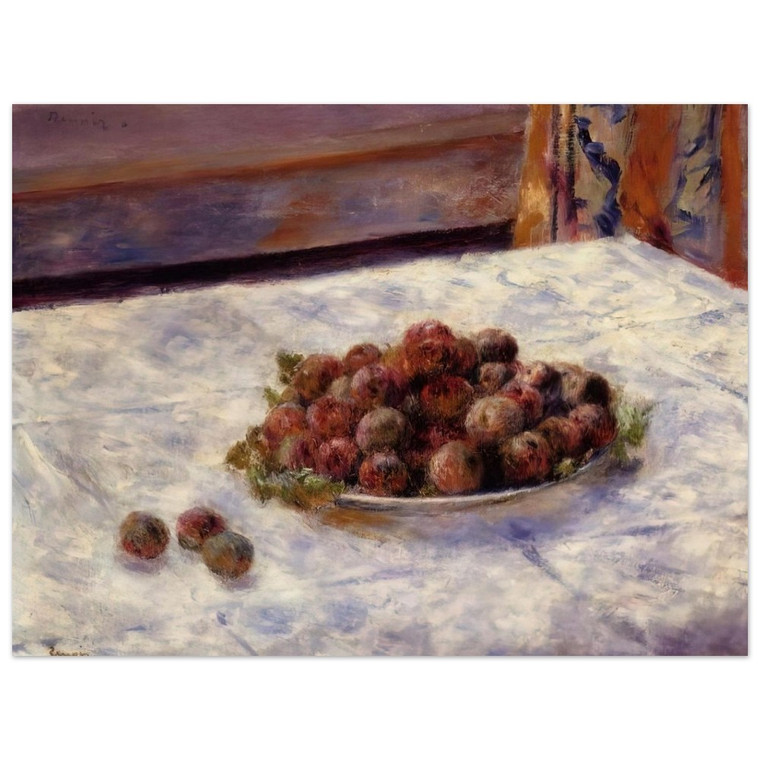PierreAuguste Renoir  Still Life a Plate of Plums Aluminum Print