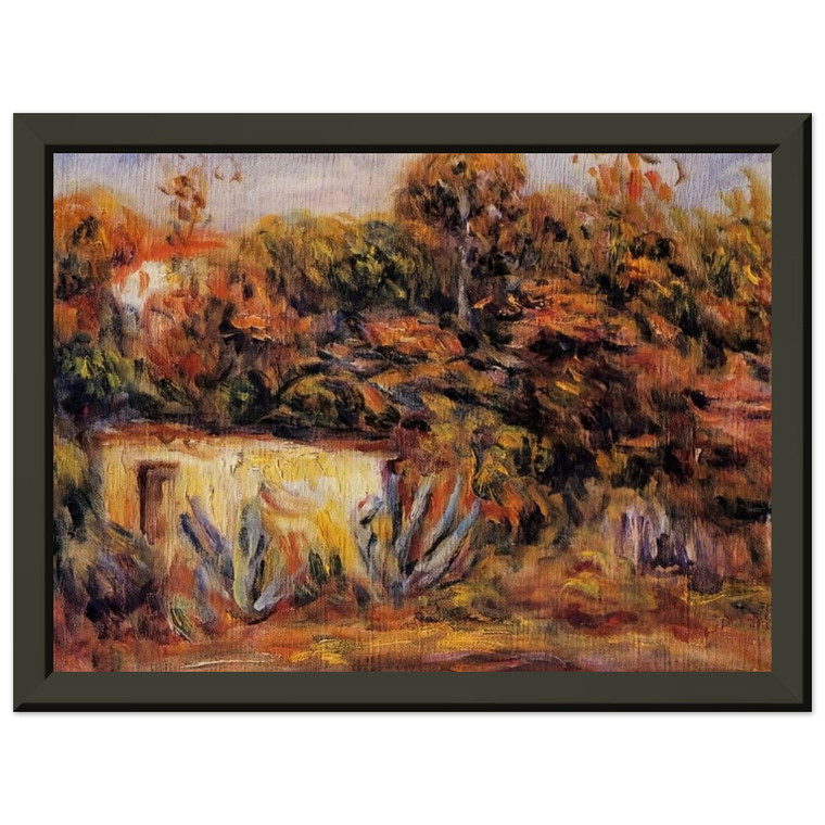 Pierre Auguste Renoir Cabin with Aloe Plants Metal Framed Art Print