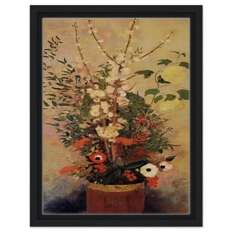 Odilon Redon Vase of Flowers Apple Tree Framed Canvas