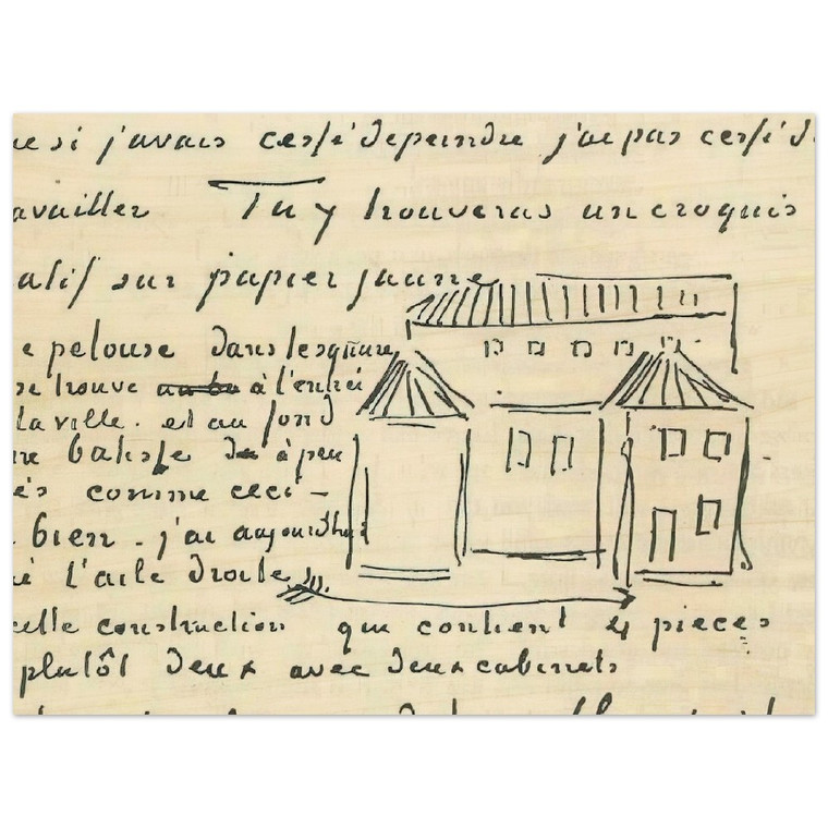 Vincent van Gogh  Vincents House Wood Print