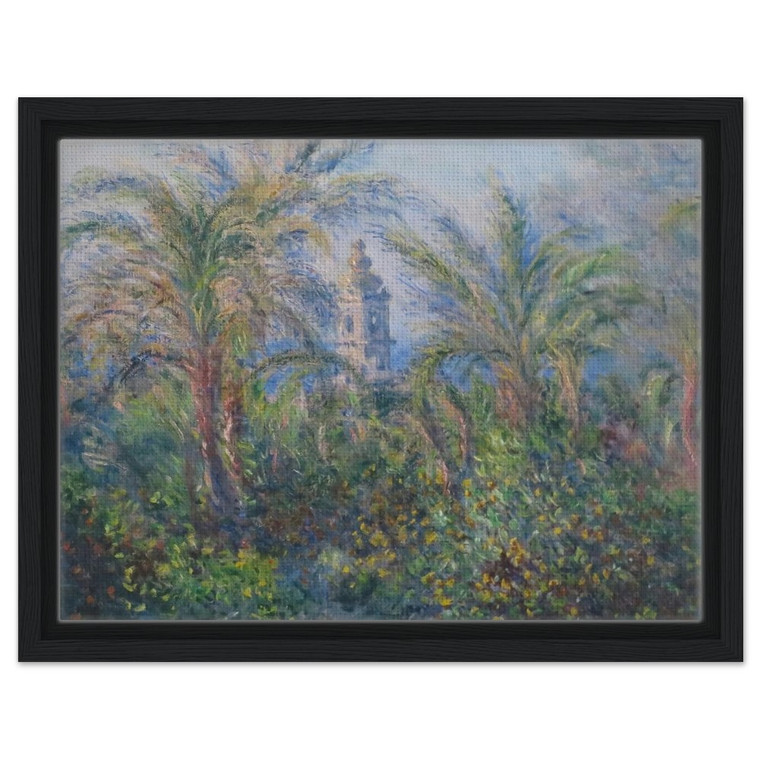 claude monet  Garden in Bordighera Impression of Morning Framed Canvas