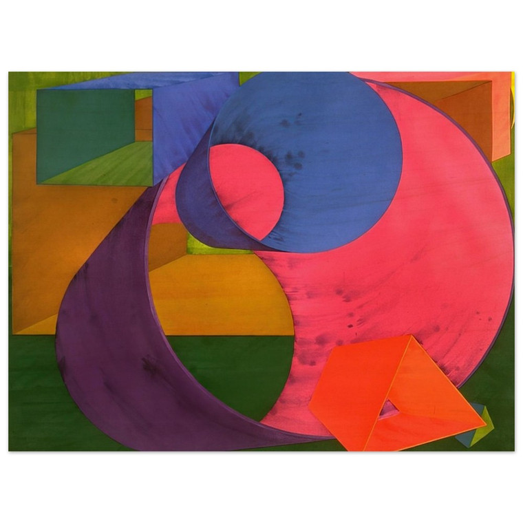 Al Held  Indigo Wood Print