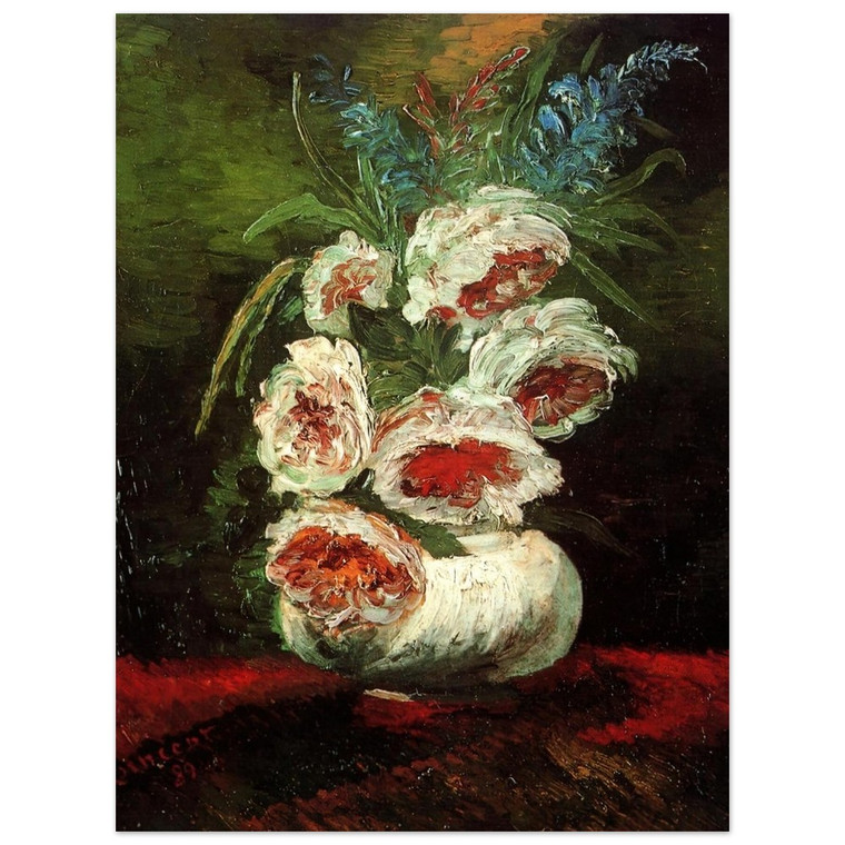 Vincent van Gogh  Vase with Peonies Aluminum Print