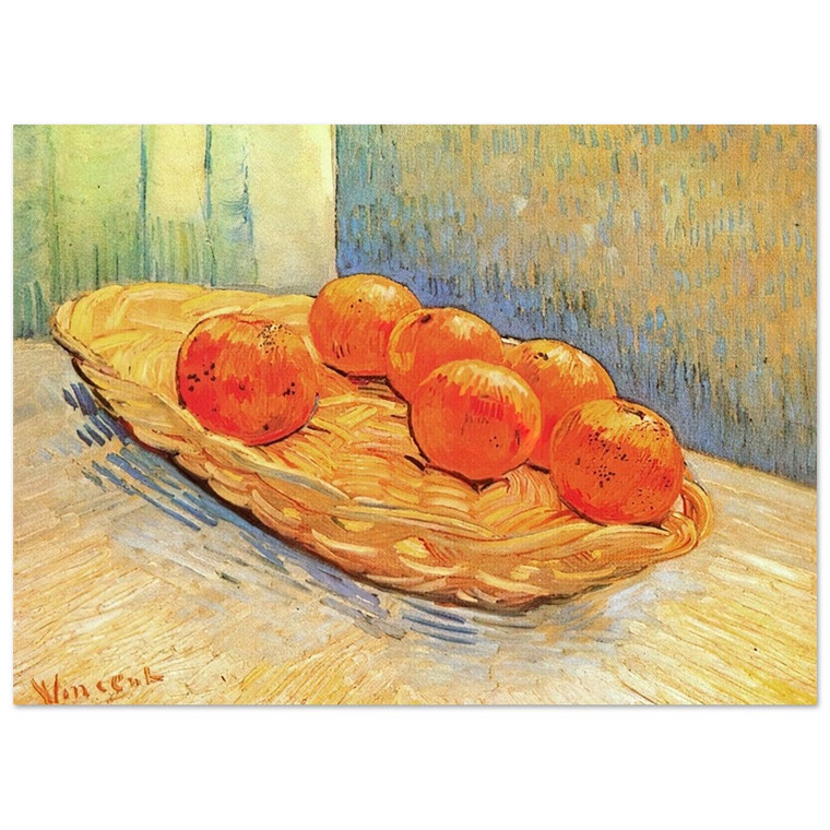 Vincent van Gogh Still Life with Basket and Six Oranges Art Print
