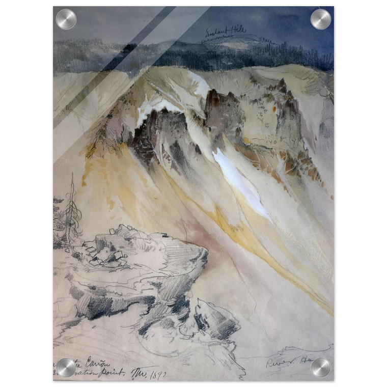 Thomas Moran  East wall of the canyon from Inspiration Point Acrylic Print