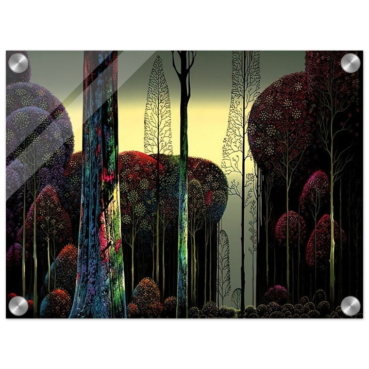 Eyvind Earle  Gothic Forest Acrylic Print