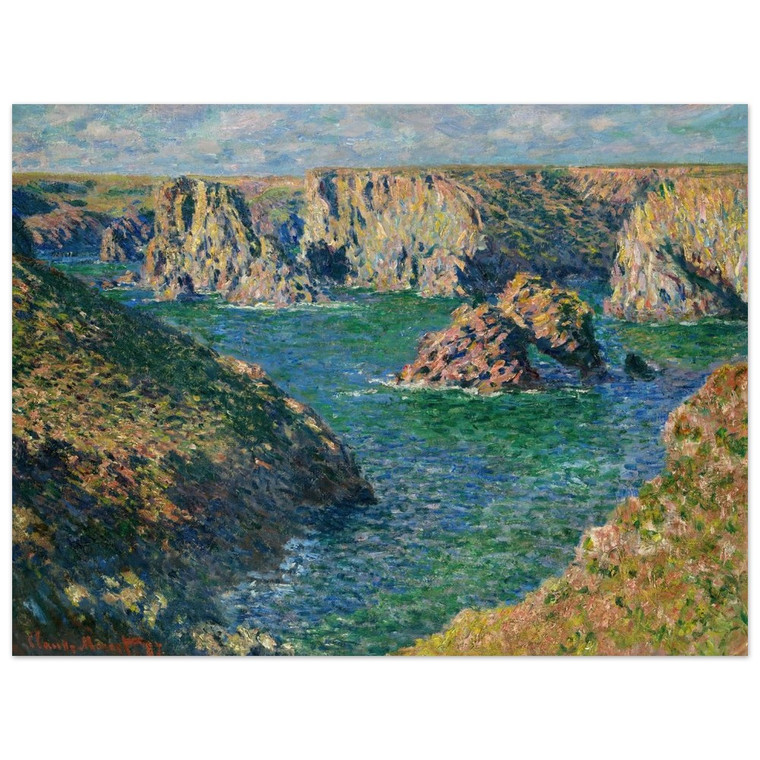 claude monet  Port Donnant Belle Ile Wood Print