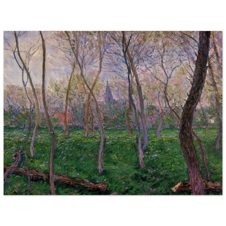 claude monet  Bennecourt Wood Print