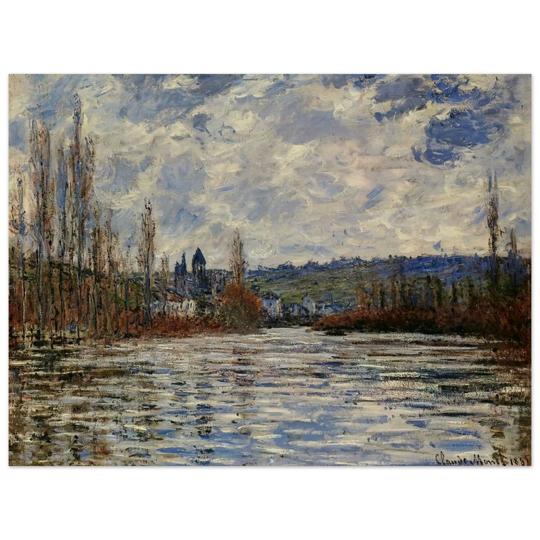 claude monet  Flood of the Seine at Vetheuil Wood Print