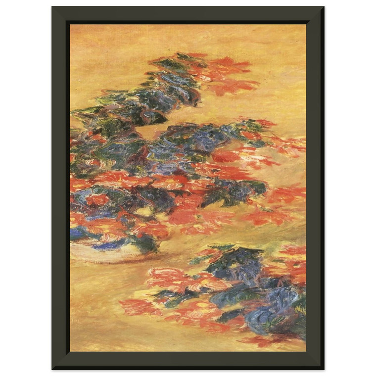 claude monet  Red azaleas in a Pot Premium Metal Framed Art Print / Poster