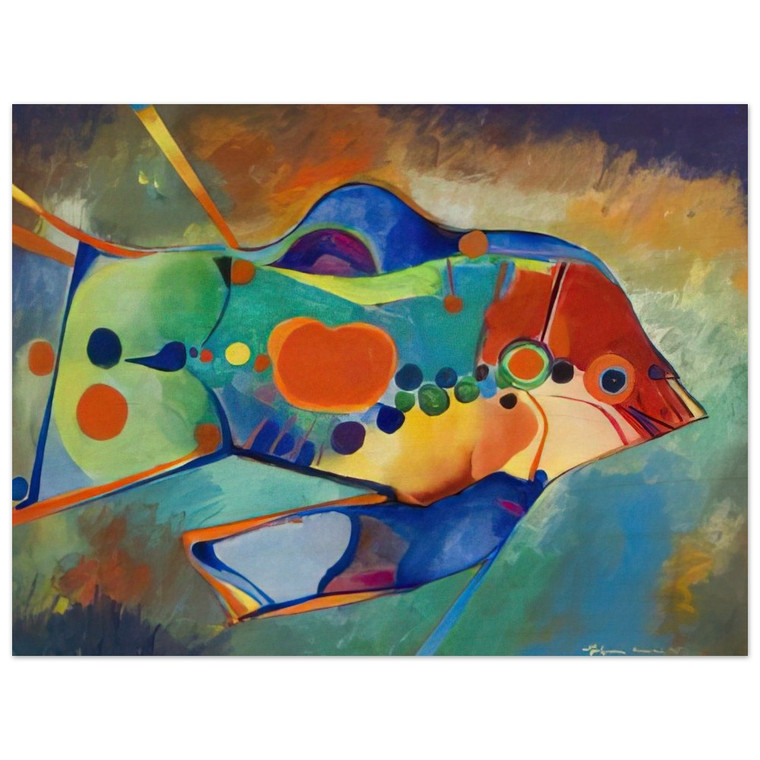 Aldemir Martins  Fish  Naive Art Primitivism Wood Print